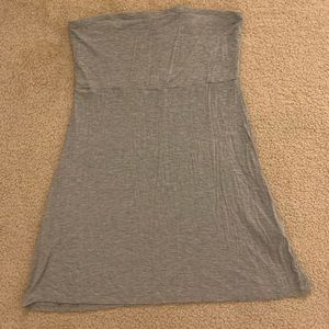 WORN ONCE : Gray strapless dress